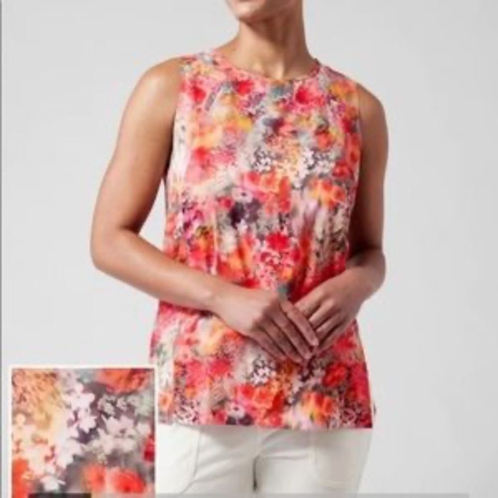 ATHLETA Refined Zephyr Tank in Renewed Bloom Spring Pink